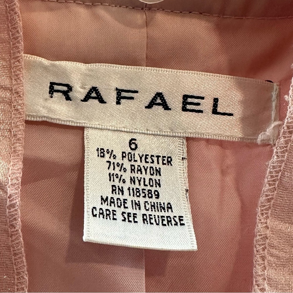 Raphael Opulent Ruffle Front Jacket Size 6 - Picture 5 of 6